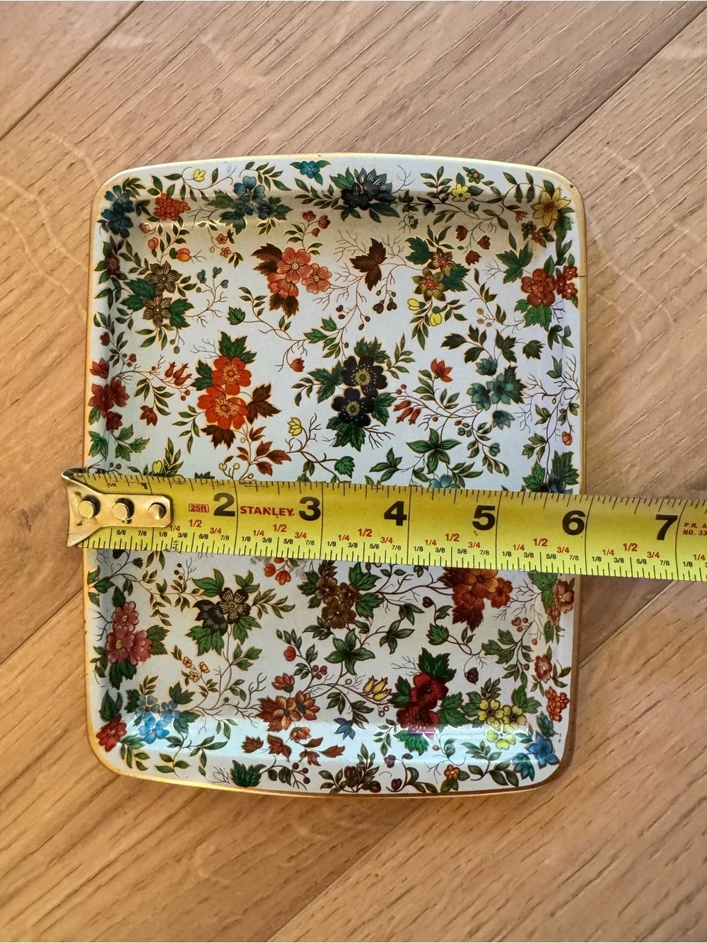 Vintage Daher Decorated Ware Floral Tin Tray (Made in England)
